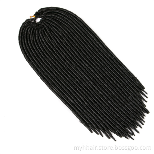 Pure Color 18 Inch Braids Straight Faux Locs 24 Strands/Piece Crochet Braids Hair Extension Synthetic Braiding Fiber